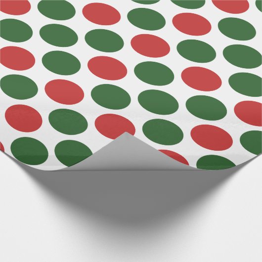 Christmas Colors Polka Dot Geschenkpapier (Ecke)