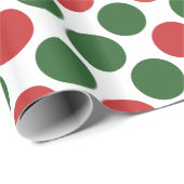 Christmas Colors Polka Dot Geschenkpapier (Rolleneckpunkt)
