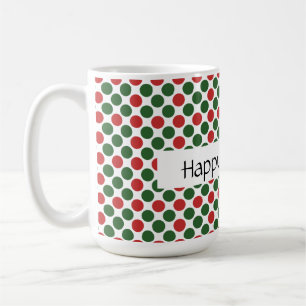 Christmas Colors Polka Dots Kaffeetasse
