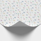 Christmas Colour Snowflakes Themed Packaging Xmas Geschenkpapier (Ecke)