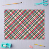 Christmas Colours Plaid Red Green Brown Blue Seidenpapier (Basteln)