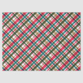 Christmas Colours Plaid Red Green Brown Blue Seidenpapier (Vorderseite)