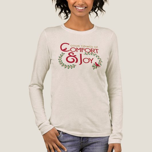 Christmas Comfort and Joy Cardinals Tri-Blend Shirt (Vorderseite)