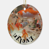 Christmas common and shubunkin goldfish keramik ornament (Links)