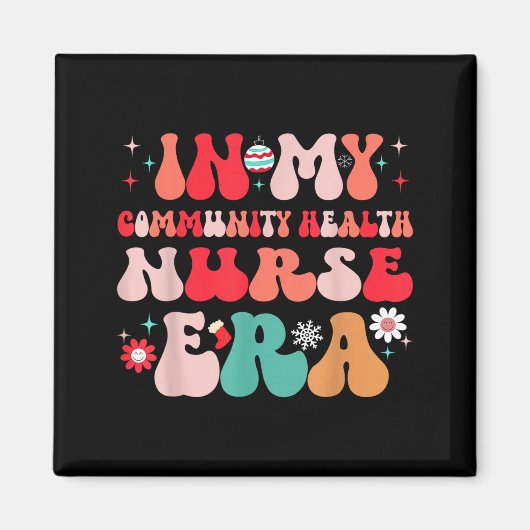 Christmas Community Health Nurse Present For Funny Magnet (Vorne)