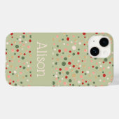 Christmas Confetti Polka Dot Niedlich iPhone Case (Rückseite (Horizontal))