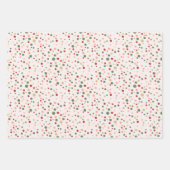 Christmas Confetti Polka Dot Wrapping Paper Set Geschenkpapier Set (Vorderseite 2)
