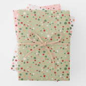 Christmas Confetti Polka Dot Wrapping Paper Set Geschenkpapier Set (Beispiel)