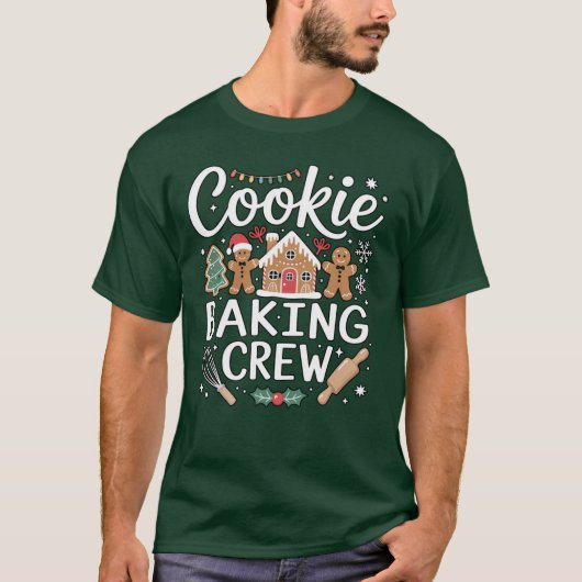 Christmas "Cookie Baking Crew" Basic T-Shirt (Vorderseite)
