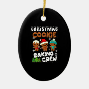 Christmas Cookie Baking Crew   Christmas present Keramik Ornament