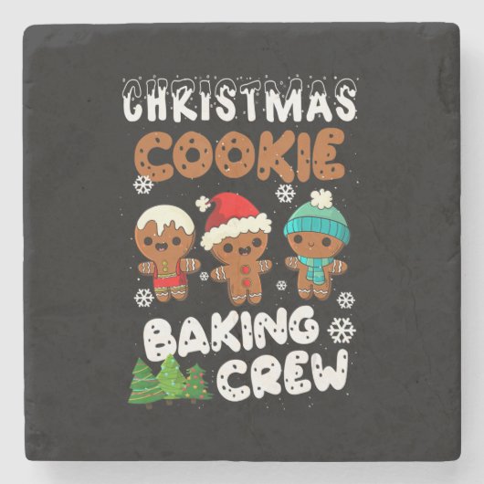 Christmas Cookie Baking Crew | Christmas present Steinuntersetzer (Vorderseite)