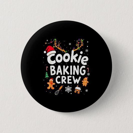 Christmas Cookie Baking Crew Family Baking Team Fu Button (Vorderseite)