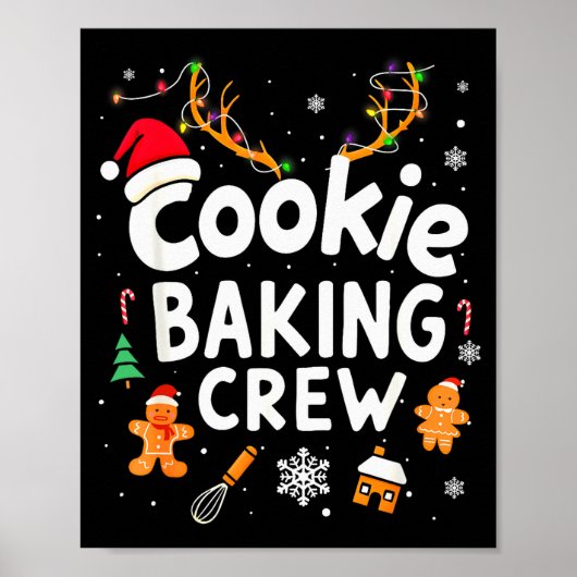 Christmas Cookie Baking Crew Family Baking Team Fu Poster (Vorne)