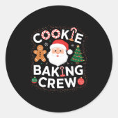 Christmas Cookie Baking Crew Family Christmas Baby Runder Aufkleber (Vorderseite)