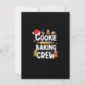 Christmas Cookie Baking Crew Funny Pajamas Family Einladung (Vorderseite)