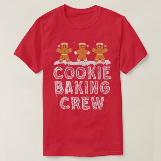 Christmas Cookie Baking Crew Gingerbread T-Shirt (Design vorne)