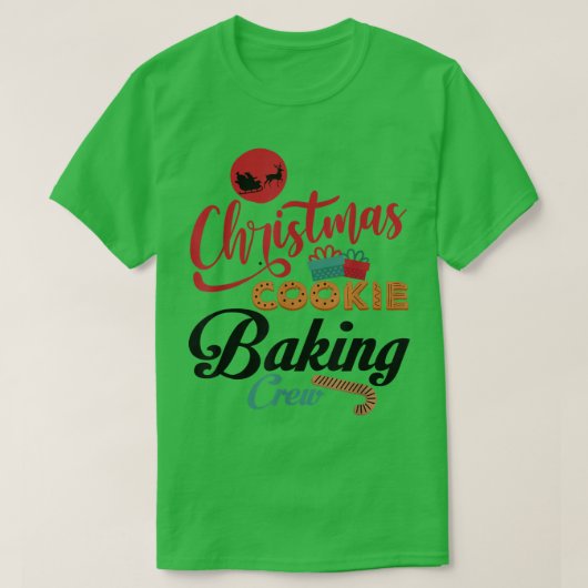 Christmas Cookie Baking Crew Gingerbread Team Sant T-Shirt (Design vorne)