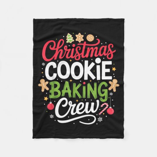 Christmas Cookie Baking Crew Mom Funny Proud Holid Fleecedecke (Vorderseite)
