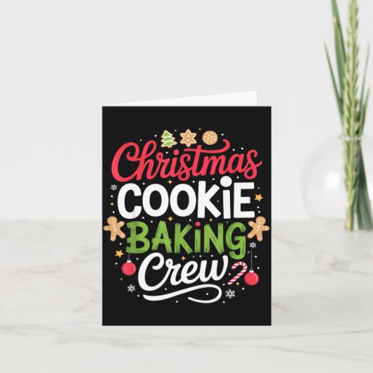 Christmas Cookie Baking Crew Mom Funny Proud Holid Karte (Vorderseite)