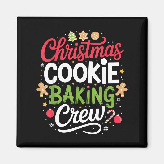 Christmas Cookie Baking Crew Mom Funny Proud Holid Magnet (Vorne)
