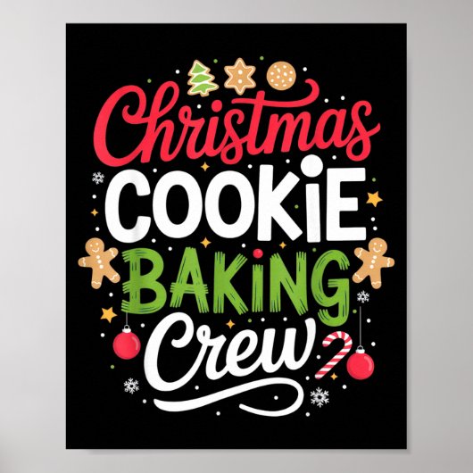 Christmas Cookie Baking Crew Mom Funny Proud Holid Poster (Vorne)