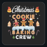 CHRISTMAS COOKIE BAKING CREW QUADRATISCHER AUFKLEBER<br><div class="desc">Die Weihnachtsdesign COOKIE BAKING CREW ist das perfekte Outfit für die Weihnachtszeit. Für Hobbybäcker,  Kekse,  Lebkuchen und Konditoreiliebhaber. Ideal für Weihnachts-Party und Familienessen.</div>