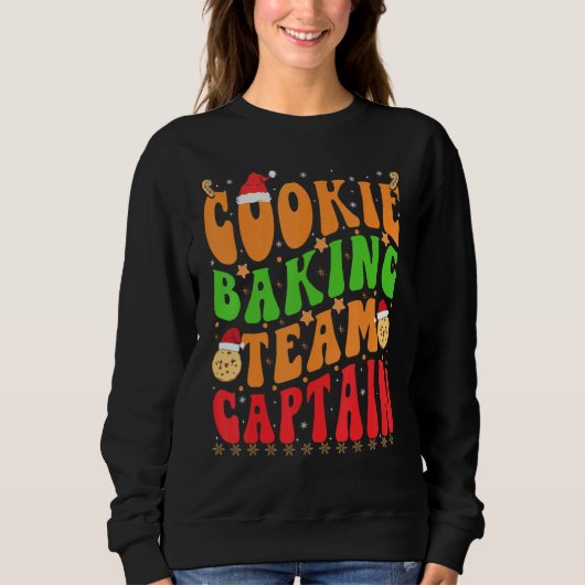 Christmas Cookie Baking Team Captain Gingerbread X Sweatshirt (Vorderseite)