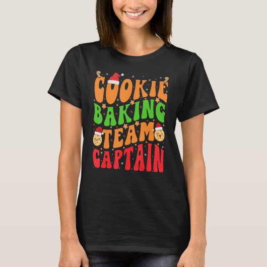 Christmas Cookie Baking Team Captain Gingerbread X T-Shirt (Vorderseite)