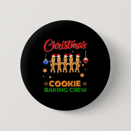 Christmas Cookie Crew Baking Team New Xmas Bakers Button (Vorderseite)