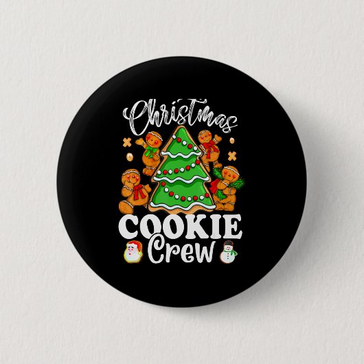 Christmas Cookie Crew Baking Team New Xmas Bakers  Button (Vorderseite)