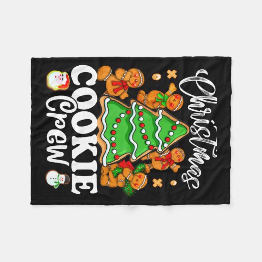 Christmas Cookie Crew Baking Team New Xmas Bakers Fleecedecke (Vorderseite (Horizontal))