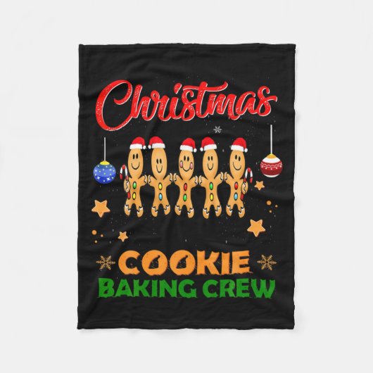 Christmas Cookie Crew Baking Team New Xmas Bakers  Fleecedecke (Vorderseite)