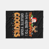 Christmas Cookie Crew Pajamas Tech Baking Family F Fleecedecke (Vorderseite (Horizontal))