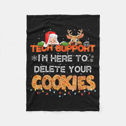 Christmas Cookie Crew Pajamas Tech Baking Family F Fleecedecke (Vorderseite)
