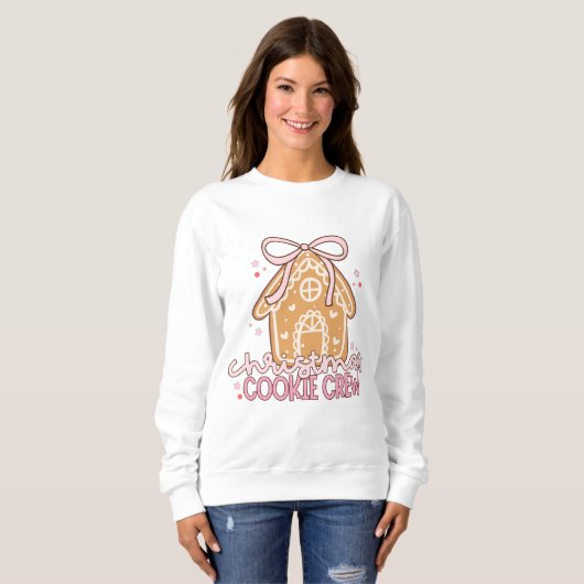 Christmas Cookie Crew pink Coquette Sweatshirt (Vorne ganz)
