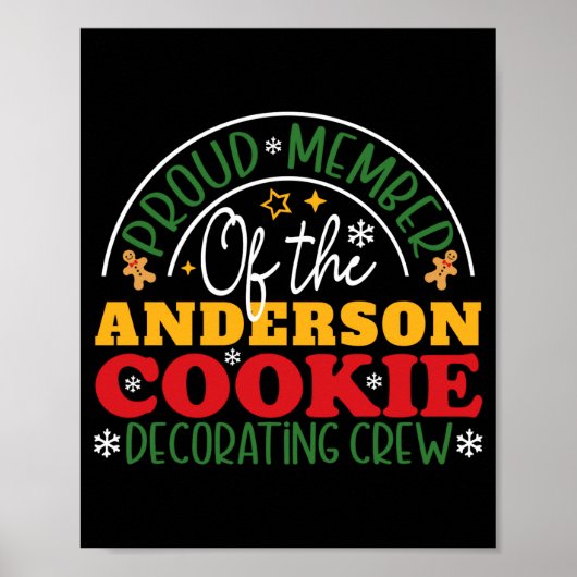 Christmas Cookie Decorating Crew Family  Poster (Vorne)