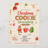 Christmas Cookie Decorating Party Invitation | Kid Einladung (Vorne/Hinten)