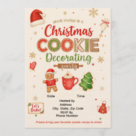 Christmas Cookie Decorating Party Invitation | Kid Einladung