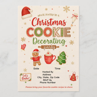 Christmas Cookie Decorating Party Invitation | Kid Einladung