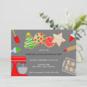 CHRISTMAS COOKIE DEKORATION PARTY EINLADUNG (Stehend Vorderseite)
