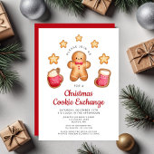 Christmas Cookie Exchange Niedlich Gingerbread Man Einladung