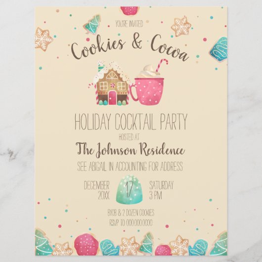 Christmas Cookie Exchange Niedliches Party Flyer (Vorderseite)