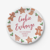 Christmas Cookie Exchange Party Pappteller (Vorderseite)