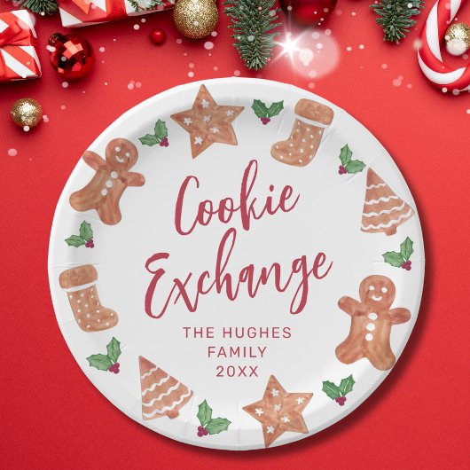 Christmas Cookie Exchange Party Pappteller