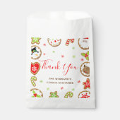 Christmas Cookie Exchange Party Red Thank You Geschenktütchen (Vorderseite)