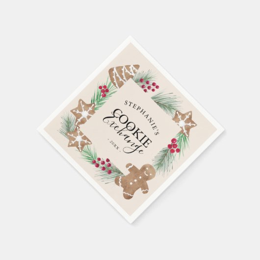 Christmas Cookie Exchange Party Serviette (Ecke)