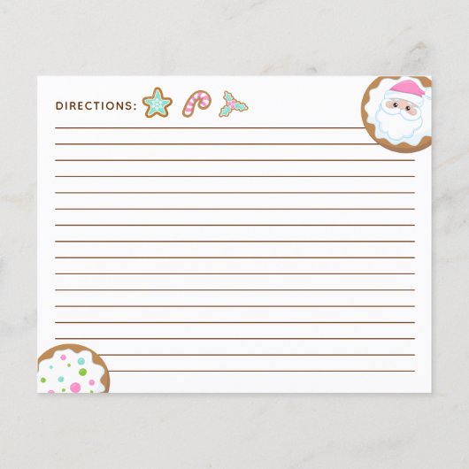 Christmas Cookie Exchange Pink and Green Recipe (Rückseite)