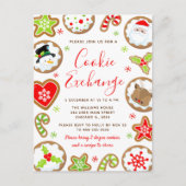 Christmas Cookie Exchange Red and Green Postkarte (Vorderseite)
