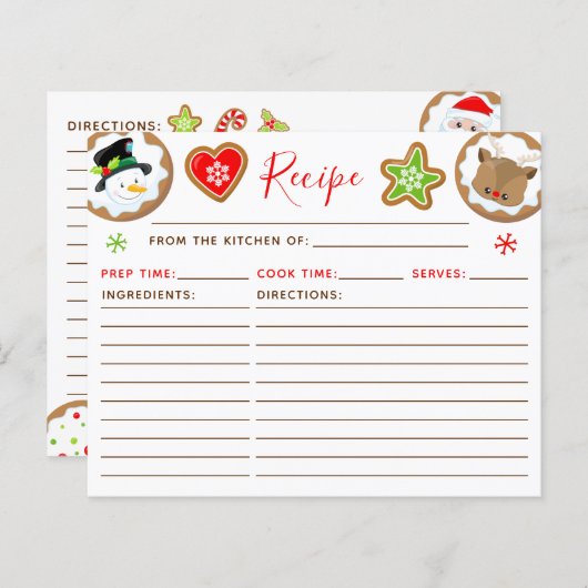 Christmas Cookie Exchange Red and Green Recipe (Vorne/Hinten)