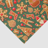 Christmas Cookie Fun Holiday Items on Green Seidenpapier (Ausschnitt)